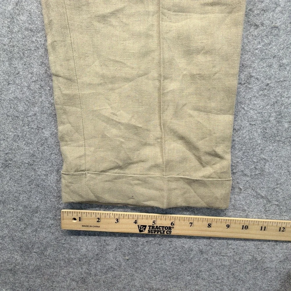Vintage Polo Ralph Lauren Pants Mens 36x32 (Fits 35x32) Linen Double Pleated
